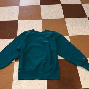 champion teal crew neck